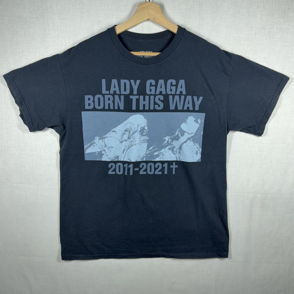 Lady Gaga Shirt Mens Large Concert Merch Pop Start Memorabilia Graphic Tee
